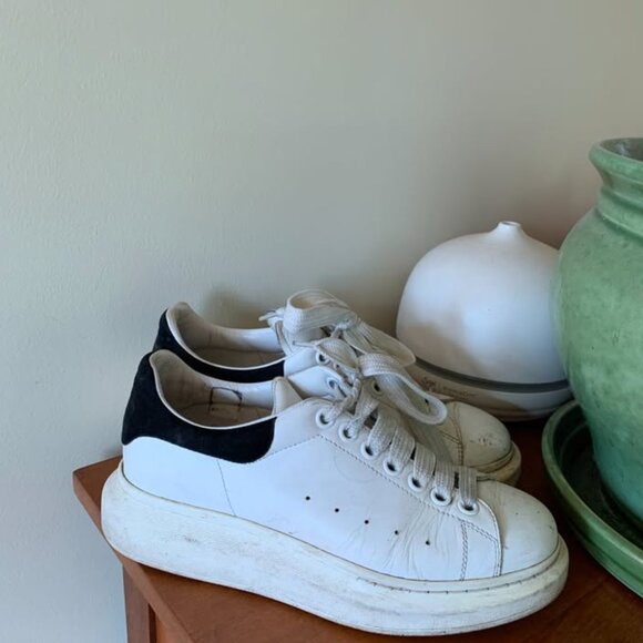 Alexander Mcqueen platform Sneakers - Black and White Designer Shoes - 38 7.5 - Picture 3 of 4